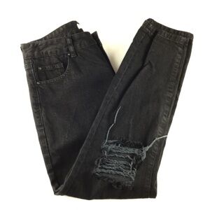 Refuge Distress Black Jeans Size 6